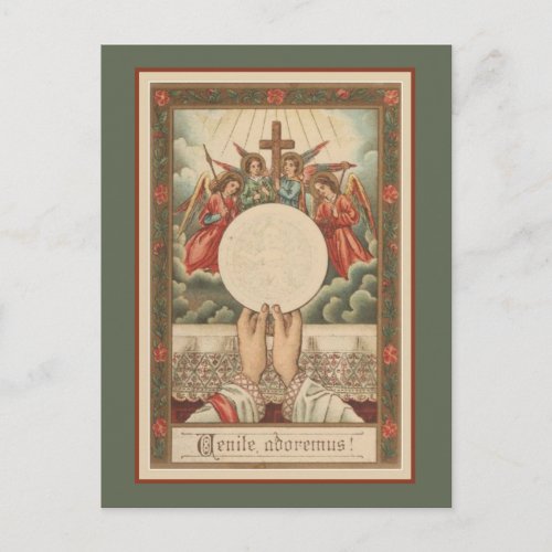 Catholic Mass Latin Mass Priest Hands Religious Postcard
