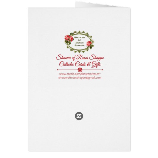 Catholic Mass Memorial Offering Card (Back)