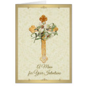 Catholic Mass Memorial Offering Cross Flowers (Front)