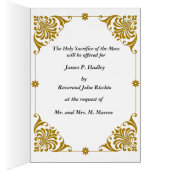 Catholic Mass Memorial with Priest at Altar Server Cards (Inside (Right))