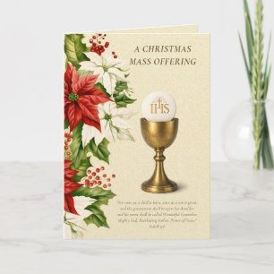 Catholic Mass Offering by Priest Holiday Card
