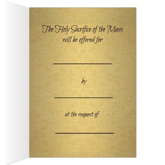 Catholic Mass Offering Card GIFT (Inside (Right))