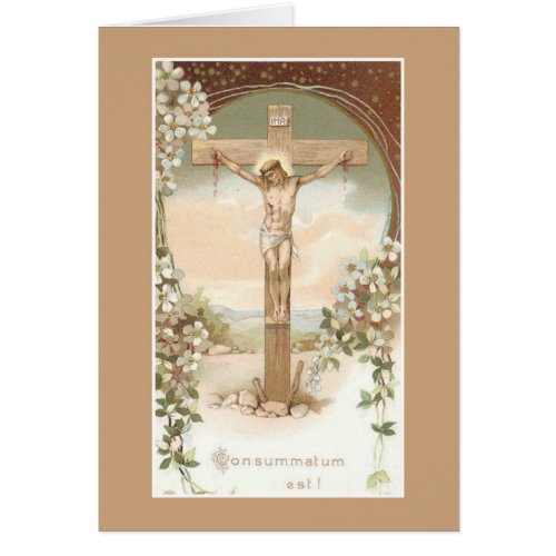 Catholic Mass Offering Card with Crucifix