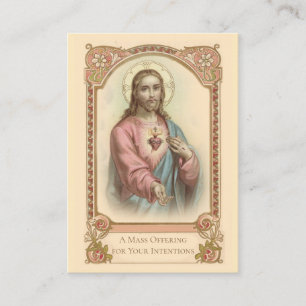 Catholic Mass Offering Jesus Holy Cards