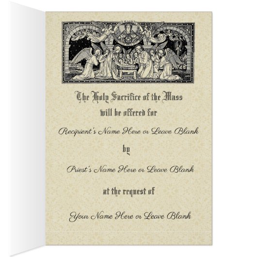 Catholic Mass Offering Jesus Mary Joseph New Year (Inside (Right))