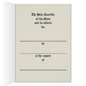 Catholic Mass Offering Memorial Cards (Inside (Right))