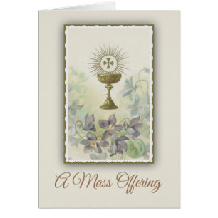 Catholic Mass Offering Memorial Cards