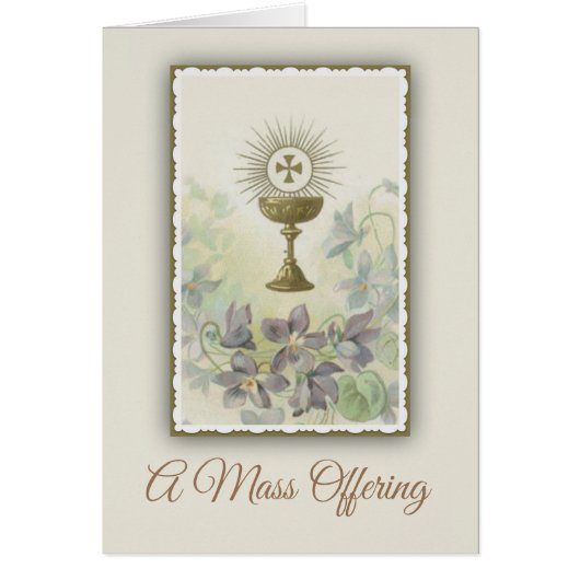 Catholic Mass Offering Memorial Cards (Front)