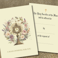 Catholic Mass Offering  Monstrance Floral 