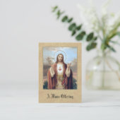 Catholic Mass Offering Prayer Jesus Holy Cards (Standing Front)