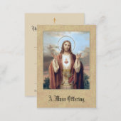 Catholic Mass Offering Prayer Jesus Holy Cards (Front/Back)