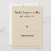 Catholic Mass Offering Sacred Heart (Back)