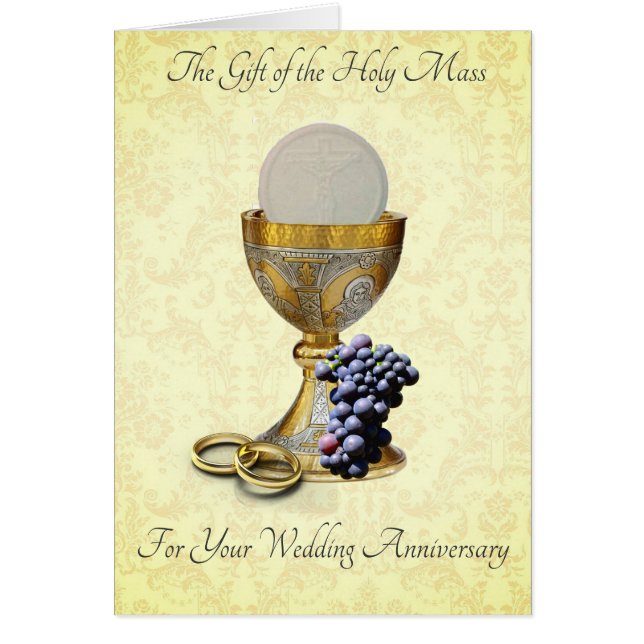 Catholic Mass Offering Wedding Anniversary Cards (Front)