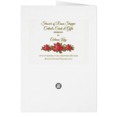 Catholic Mass Sacred Heart Offering Card (Back)