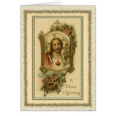 Catholic Mass Sacred Heart Offering Card (Front)