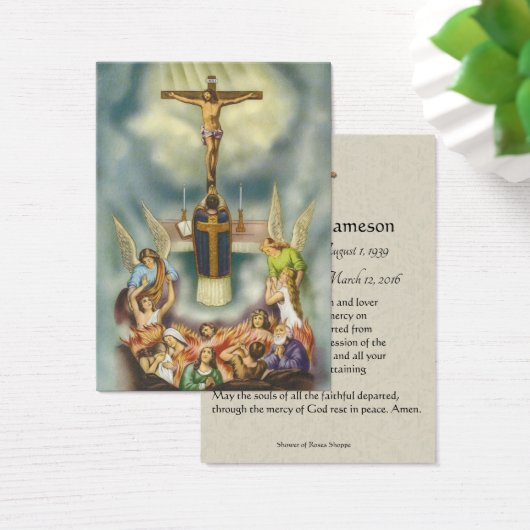 Catholic Mass Sympathy Condolence Holy Card (Desk)