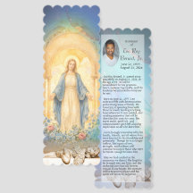 Catholic Memorial bookmark Funeral Keepsake