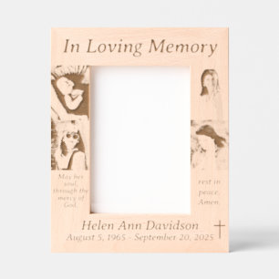 Catholic Memorial Photo Engraved Frames