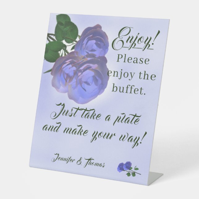 Catholic Misty Mauve and Green Table Sign (Front)