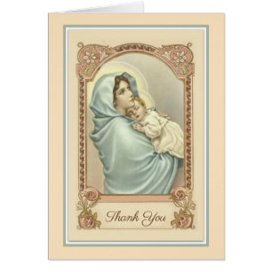 Catholic Mother Mary Condolence Thank You Cards