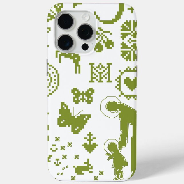 Catholic Mother of Our Creator Green  Case-Mate iPhone Case (Back)