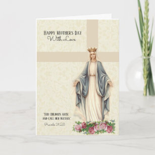 Catholic Mother's Day Religious Virgin Mary Card
