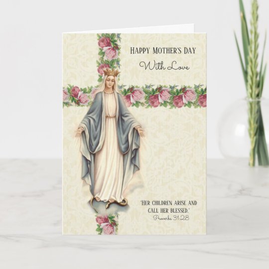 Catholic Mother's Day Religious Virgin Mary Card | Zazzle.com