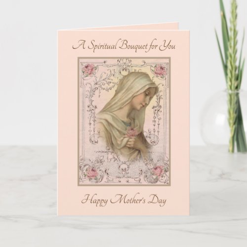 Catholic Mothers Day Spiritual Bouquet Prayers Card