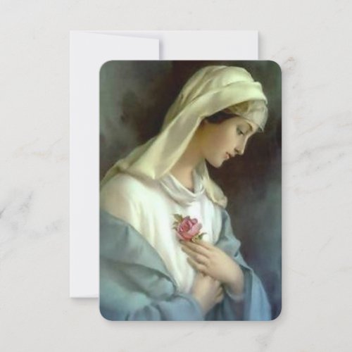 Catholic Mothers Prayer after Holy Communion Thank You Card