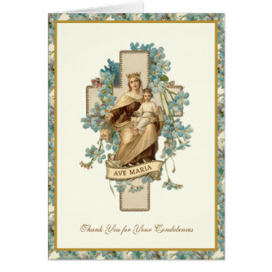 Catholic MOUNT CARMEL  Funeral Condolence Cards