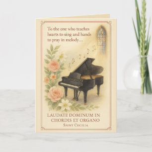 Catholic Musician Teacher Choir Director Piano Card