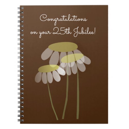 Catholic Nun 25th Jubilee Daisies  Notebook