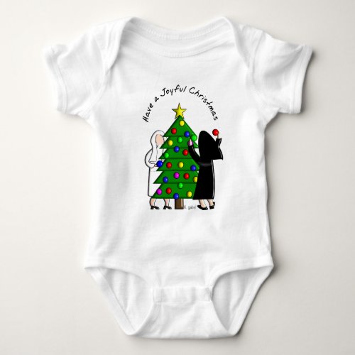 Catholic Nun Art Christmas Cards  Gifts Baby Bodysuit