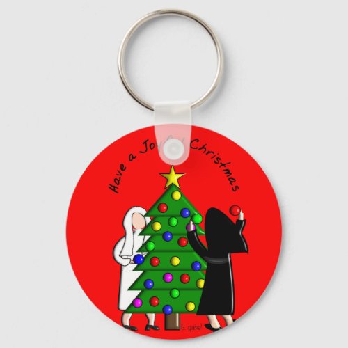 Catholic Nun Art Christmas Cards  Gifts Keychain