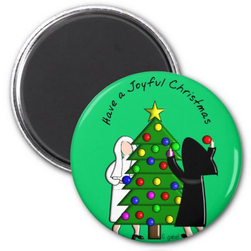 Catholic Nun Art Christmas Cards  Gifts Magnet