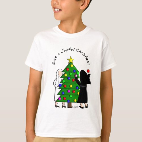 Catholic Nun Art Christmas Cards  Gifts T_Shirt