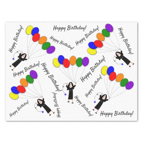 Catholic Nun Birthday Tissue Paper