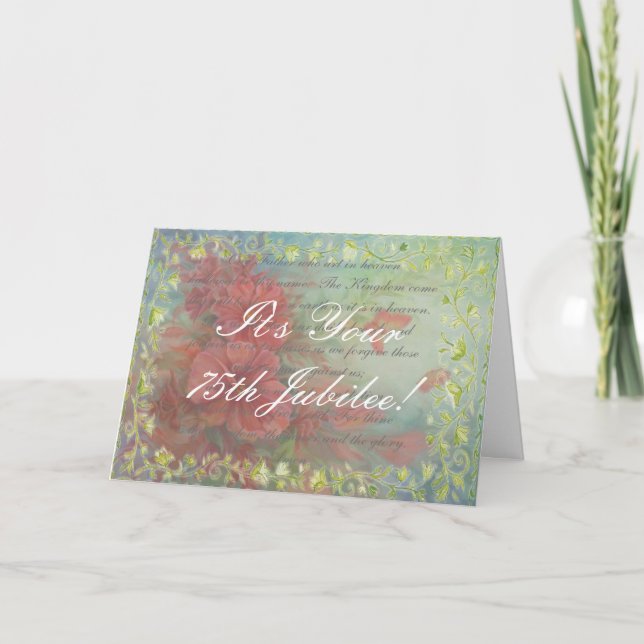 Catholic Nun Diamond 75th Jubilee Cards & Gifts (Front)