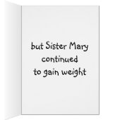 Catholic Nun Funny Cards "Walking The Dog" (Inside (Right))