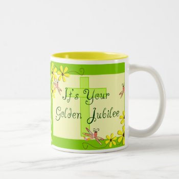 Catholic Nun Golden Jubilee Cards Two-tone Coffee Mug by ProfessionalDesigns at Zazzle