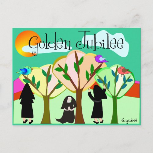 Catholic Nun Golden Jubilee Gifts Postcard