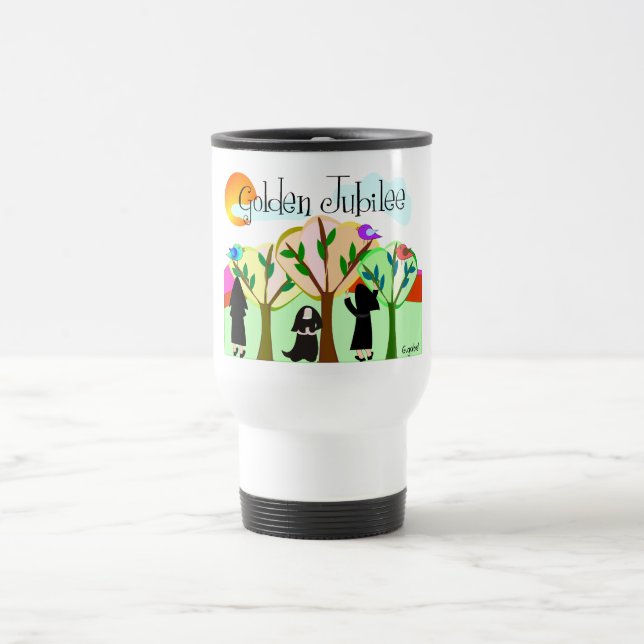 Catholic Nun Golden Jubilee Gifts Travel Mug (Center)