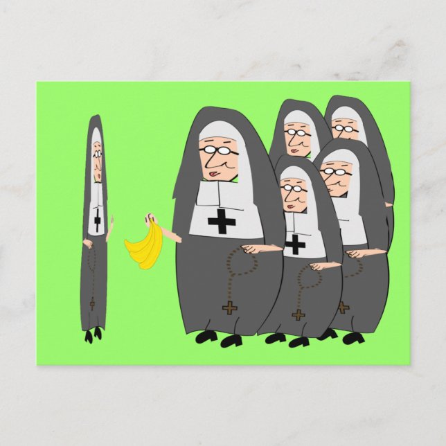 Catholic Nun Humor "Fat Sisters" Postcard (Front)