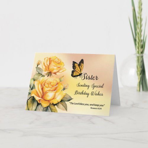 Catholic Nun Religious Birthday Yellow Roses Card