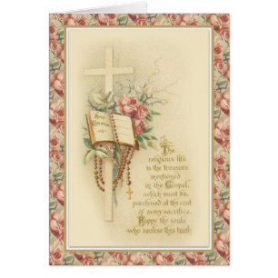 Catholic Nun Religious Life Final Vows Cards