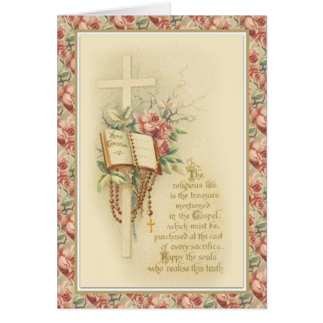 Catholic Nun Religious Life Final Vows Cards (Front)