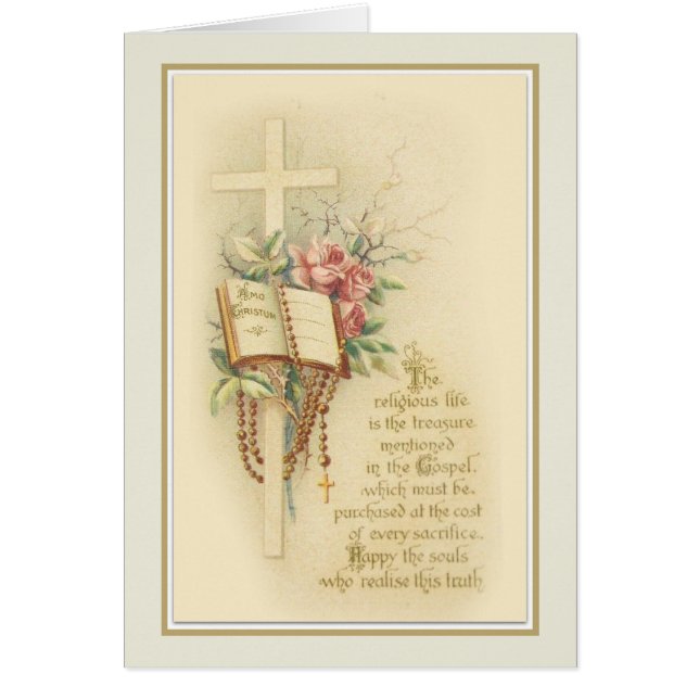 Catholic Nun Religious Life Final Vows Cards (Front)