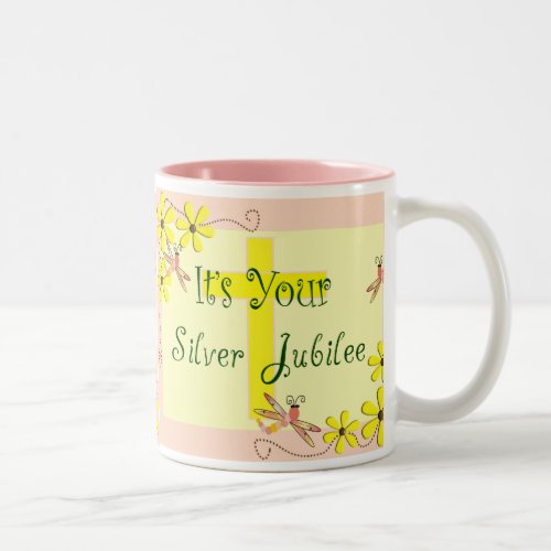 Catholic Nun Silver Jubilee Cards Mugs Tote Bags Two_Tone Coffee Mug