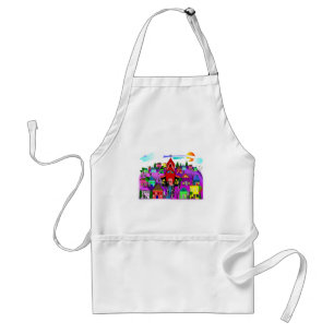 Catholic Nuns Art "Heading to Church" Adult Apron