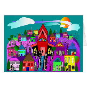 Catholic Nuns Art "Heading to Church" Cards